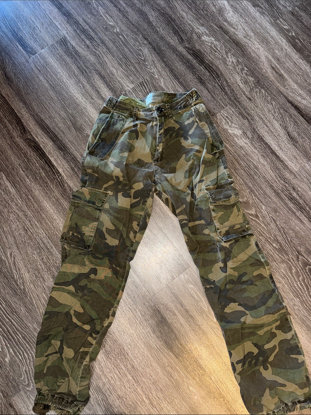 naked wardrobe Olive Green Camo Cargo Joggers